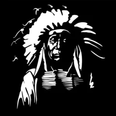 Cercles muraux Indiens chef apache BN