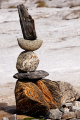 Fototapeta na wymiar Rock Stack Sculpture