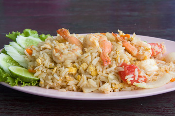 Fried rice with seafood