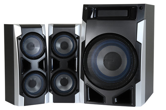 Speakers. Clipping path