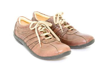 Pair a shoe a brown leather