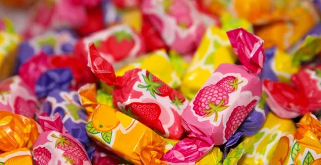 Papier Peint photo Lavable Bonbons Wrapped sweets