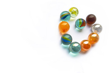 Heart from glass balls