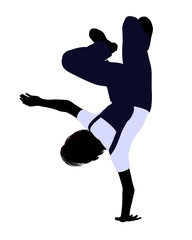 Caucasian Boy Illustration Silhouette