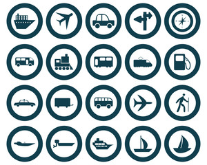 Fototapeta premium transportation icons set