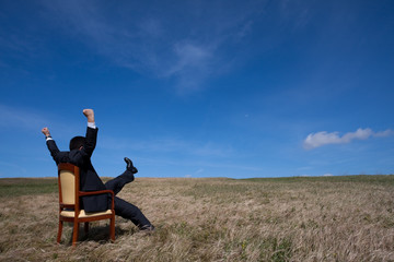 Excited businessman