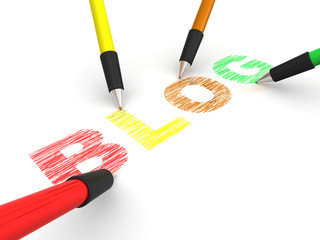 pencils depicting text blog