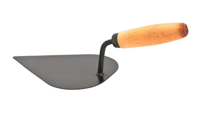 Brick trowel isolated on white