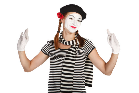 Emotional mime portrait