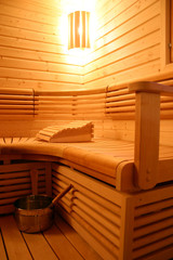 Modern sauna interior