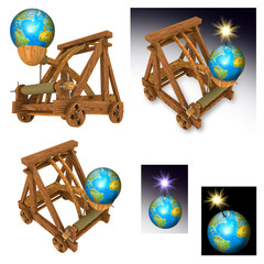 Catapulta e Planeta Terra