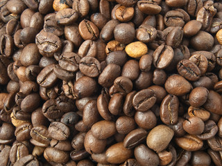 Close up of coffee beans