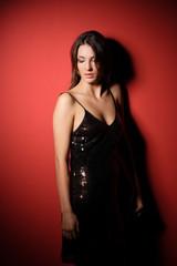Fototapeta premium sexy women red background