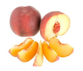 peaches with slices