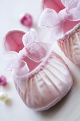 babys satin shoes