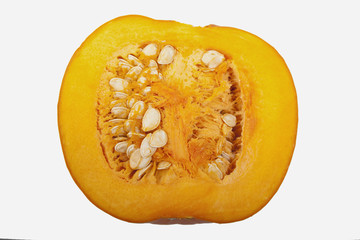 Kürbis aufgeschnitten