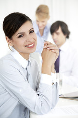 Obraz premium happy youn businesswoman