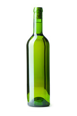 Bottle and glass isolated on the white