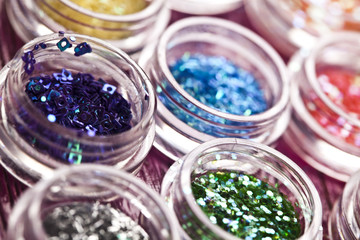 Crushed shiny makeup brocade