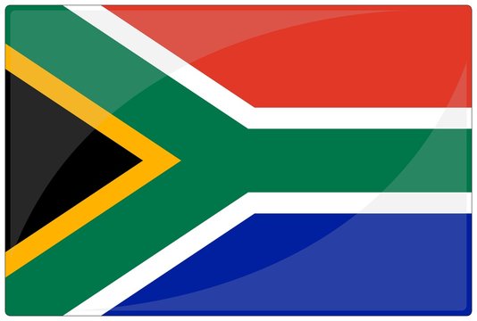 drapeau glassy afrique du sud south africa flag