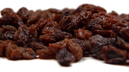 Raisins isolated on white