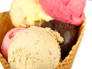Ice cream isolated on white