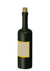 Weinflasche abstrakt