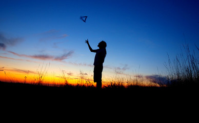 Silhouette in sunset