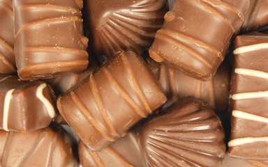 Chocolate sweets abstract background