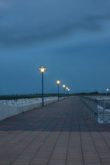 footway at twilight