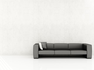 Couch to face a blank wall