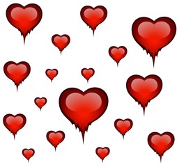 beautiful bright red heart for a design on the day of Valentine