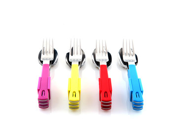 colorful silverware