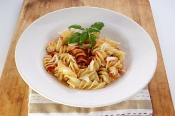 noodle with organic home made tomato sauce