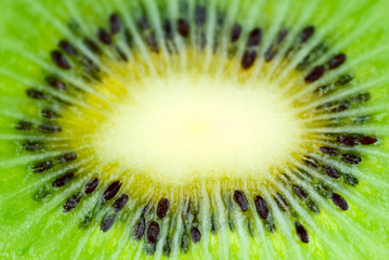 Closeup shot of kiwifruit texture