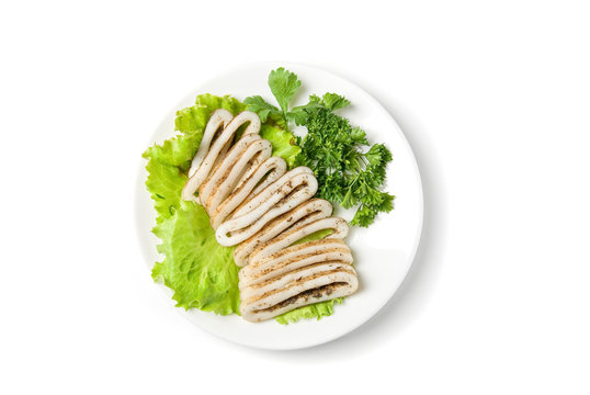 sliced squid