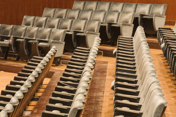 Rows of seats at an modern auditorium