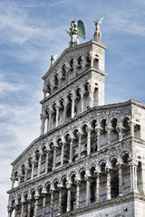 Facade of a Church in Lucca, Italy