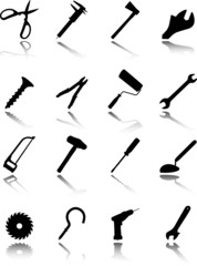 Fototapeta premium Set icons. Tools.