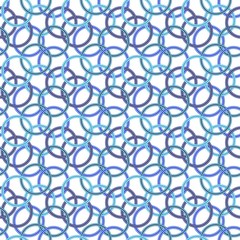 Seamless blue pattern with circles