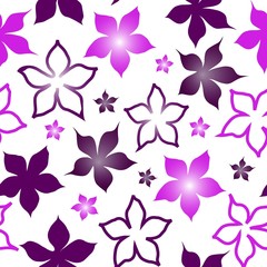 Seamless violet flower wallpaper