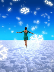 Barfuss im Schnee