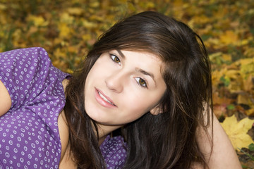 Fototapeta premium closeup to beautiful young girl face