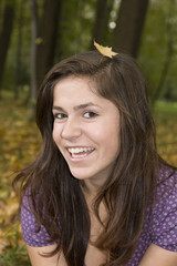 Fototapeta premium beautiful young girl smiling