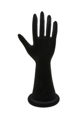 Black hand isolated on the white background