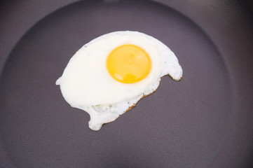 Fried egg in the pan