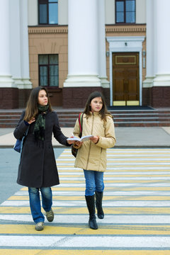 Two young teenage students.