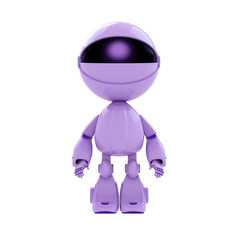 Robot lilas avec tête-yeux