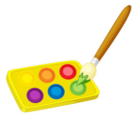brush and colours