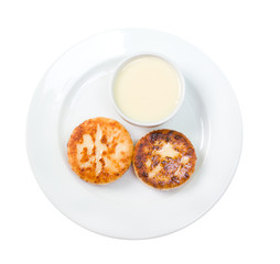 pancakes takenwith sweet sauce on plate